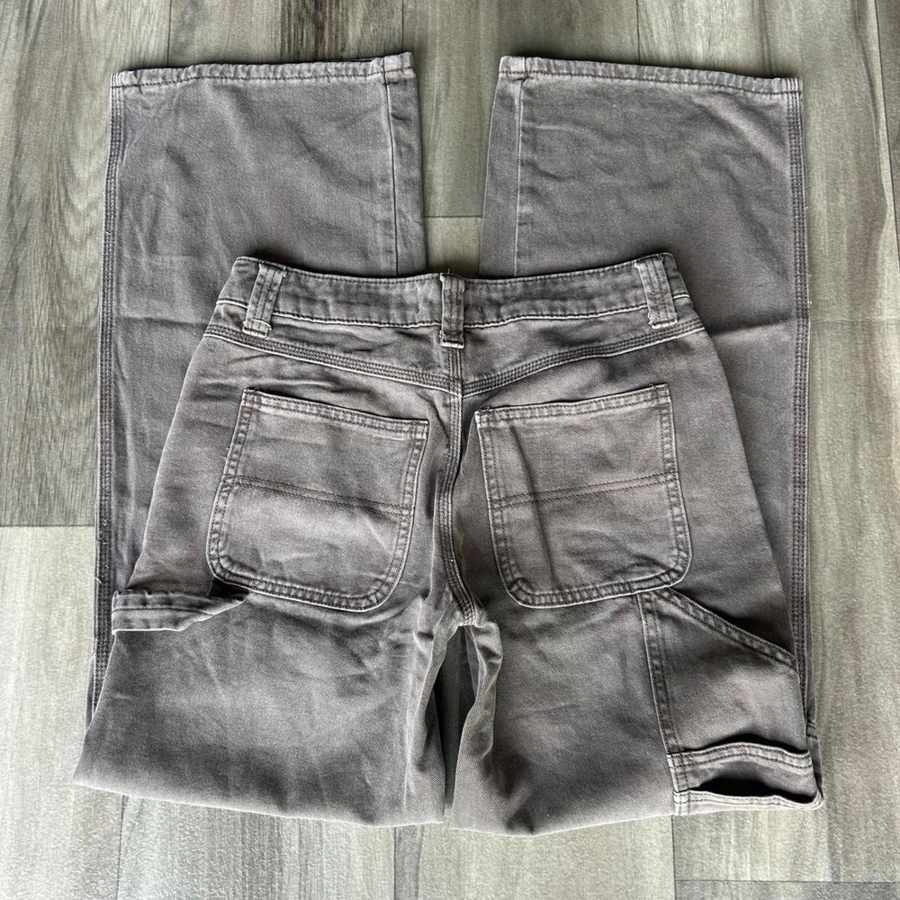 Sick Vintage y2k Baggy Wide Leg Brown Carpenter Denim Jeans size 24